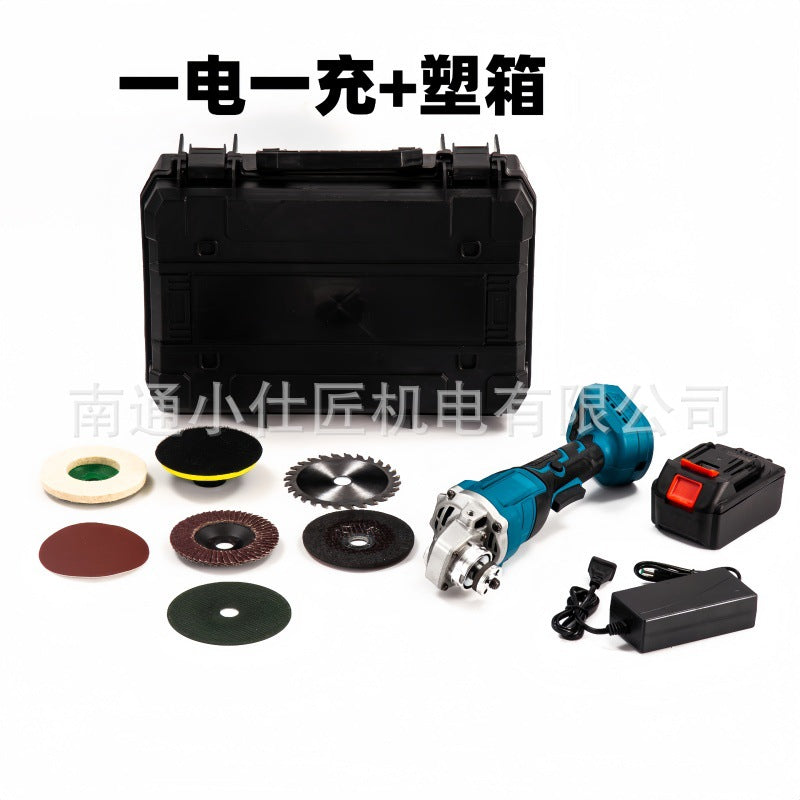 Rechargeable Multifunctional Lithium Battery Angle Grinder Cordless Polishing Grinding Household Brushless High Power Cutting Machine