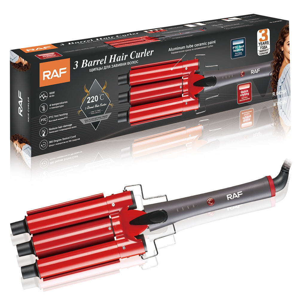 RAF European Standard Hair Styling Comb Non-Damaging Hair Straightening and Curling Dual-Use Electric Curling Iron Hair Straightener for Home Use R0425