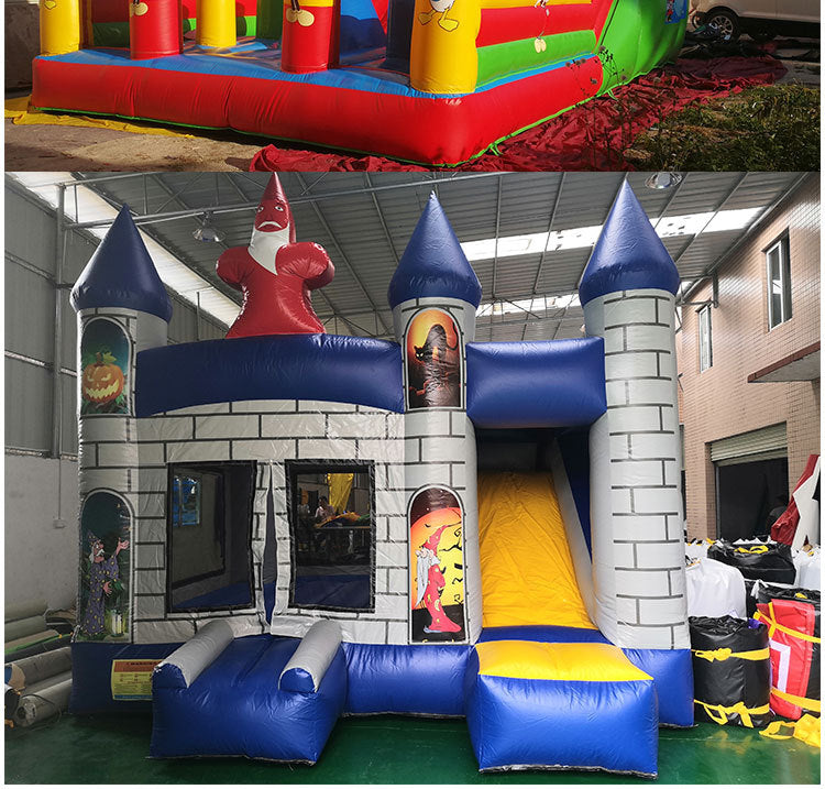Indoor and Outdoor Small Inflatable Trampoline Jumping Bed Children's Play Castle Sports Slide Naughty Castle Toy Manufacturer