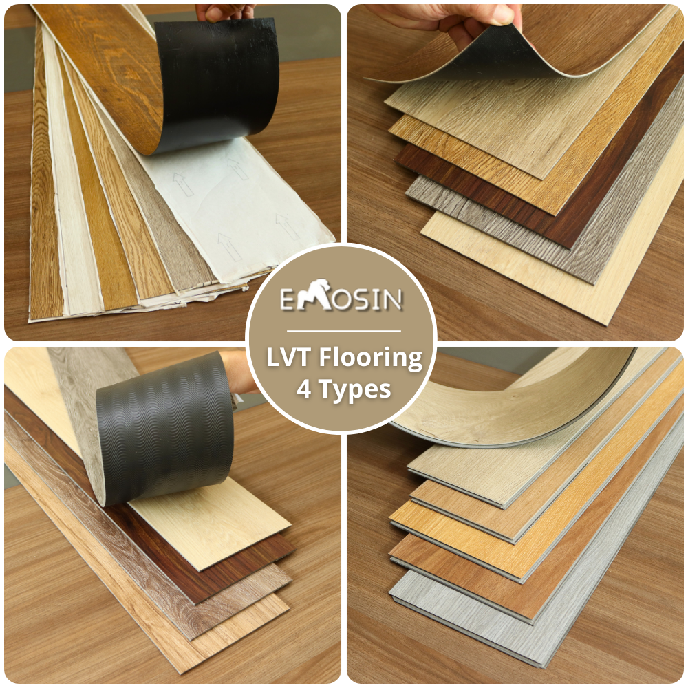Waterproof 2mm 4mm 5mm Pvc Loose Lay Glue Down Dry Back Click Lock Self Adhesive Plank Luxury Vinyl Tile Lvp Lvt Flooring