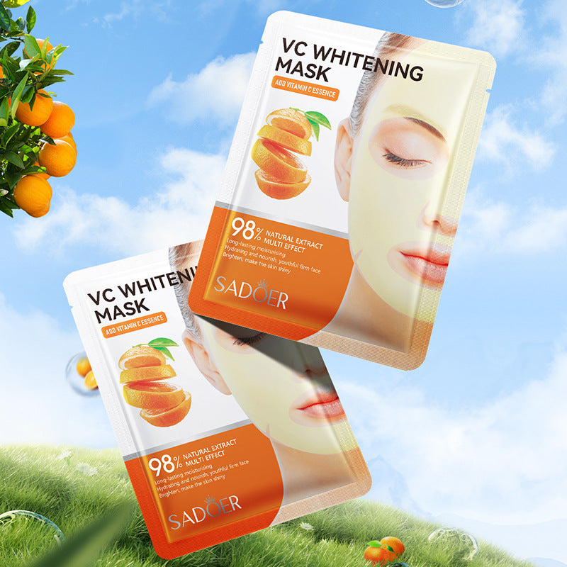 Facial Mask25g SADOER Aloe Vera VC Moisturizing and Rejuvenating Face Mask Sheet Pack for Cross-Border Wholesale