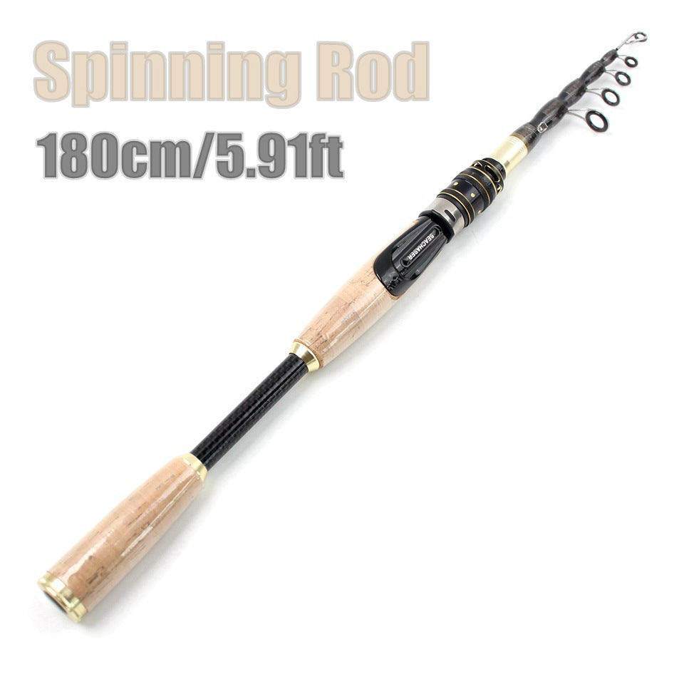 Manufacturer Wholesale Dropshipping Fishing Gear Ultra Short Portable Fishing Rod Small Sea Rod Carbon Fiber Fishing Rod Telescopic Lure Rod