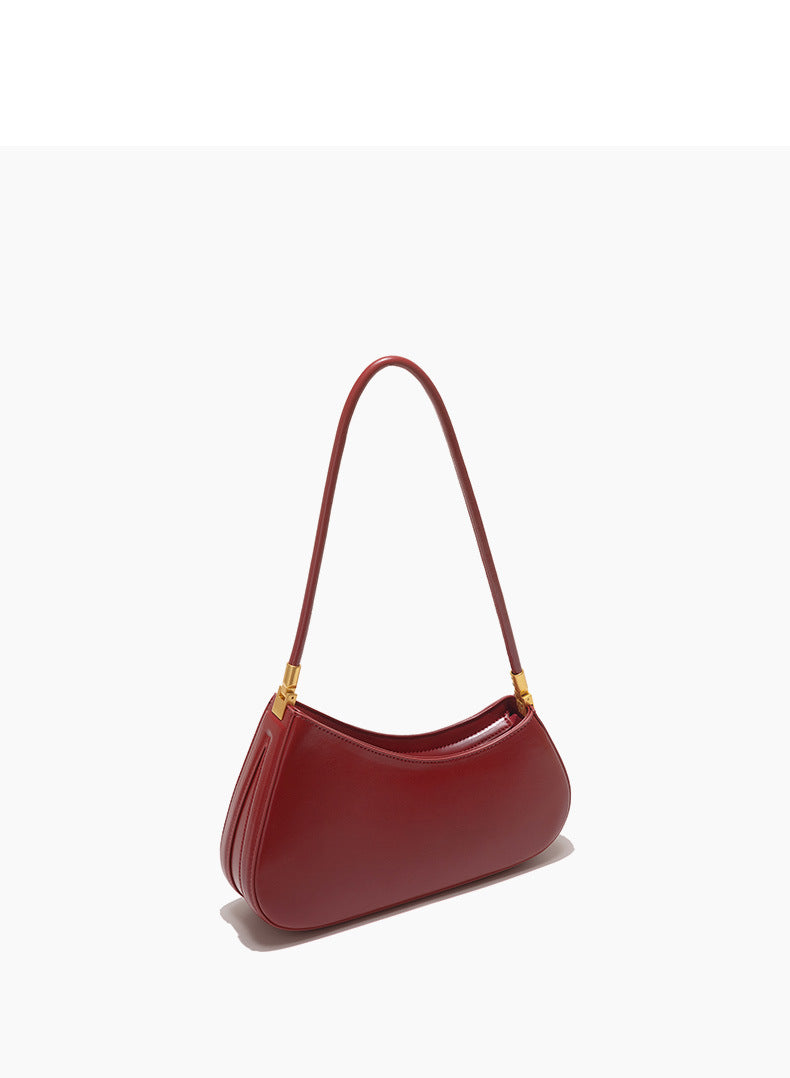 European and American Niche French Retro Underarm Fashion Women's Bag Light Luxury Simple Large Capacity Handbag Women's Single Shoulder Baguette Bag