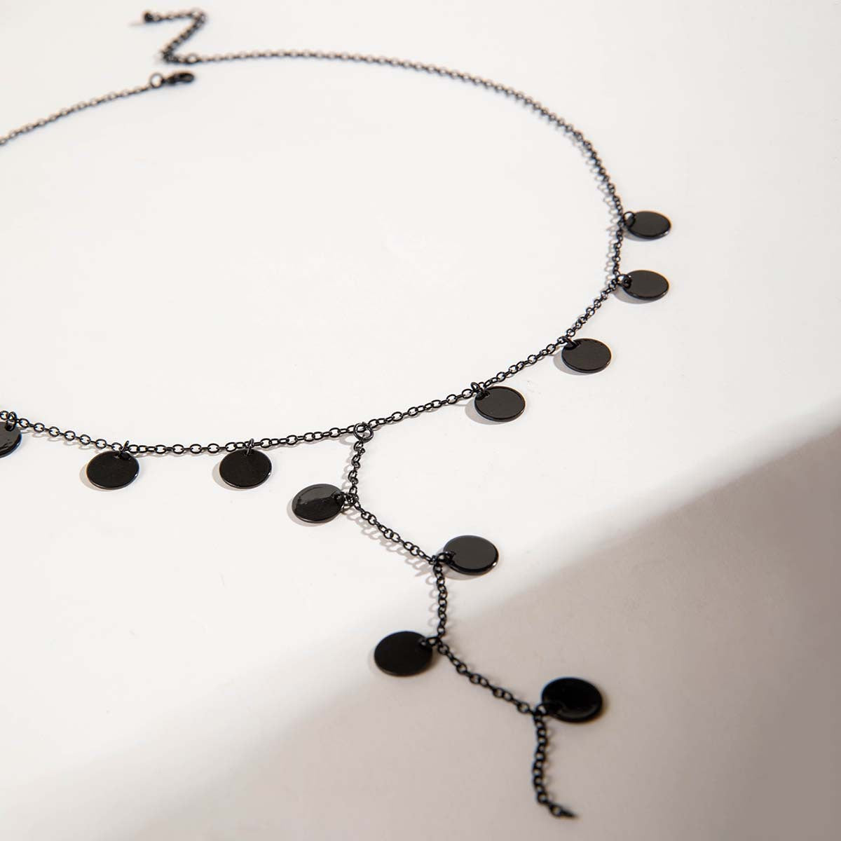 Simple Colorful Beaded Tassel y Chain Necklace Elegant Versatile Diamond-Studded Sweater Chain Jewelry