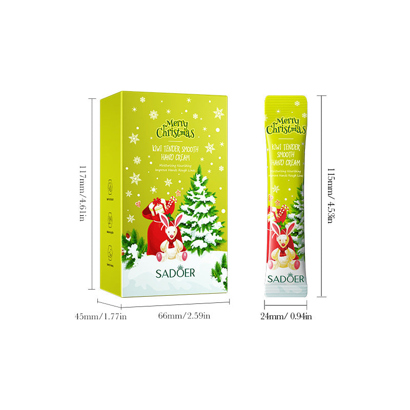 Full English Christmas Kiwi Smooth Hand Cream SADOER Anti-chapped Moisturizing Hand Cream  Wholesale