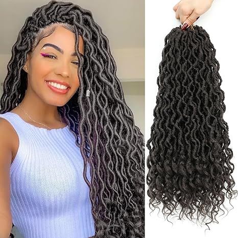 Cross-border European and American Synthetic Hair Wigs Curved Up and Down Crochet Hair Wigs Goddess Faux Locks Curly Handwoven