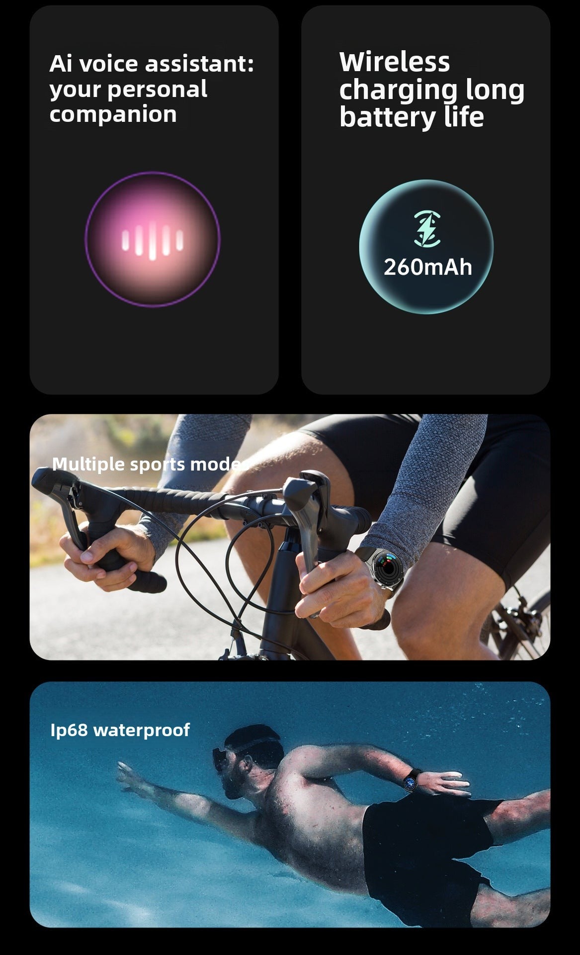 New HK46Smart Watch HD AMOLED Multiple Screen Dial Switching NFC Offline Alipay Factory