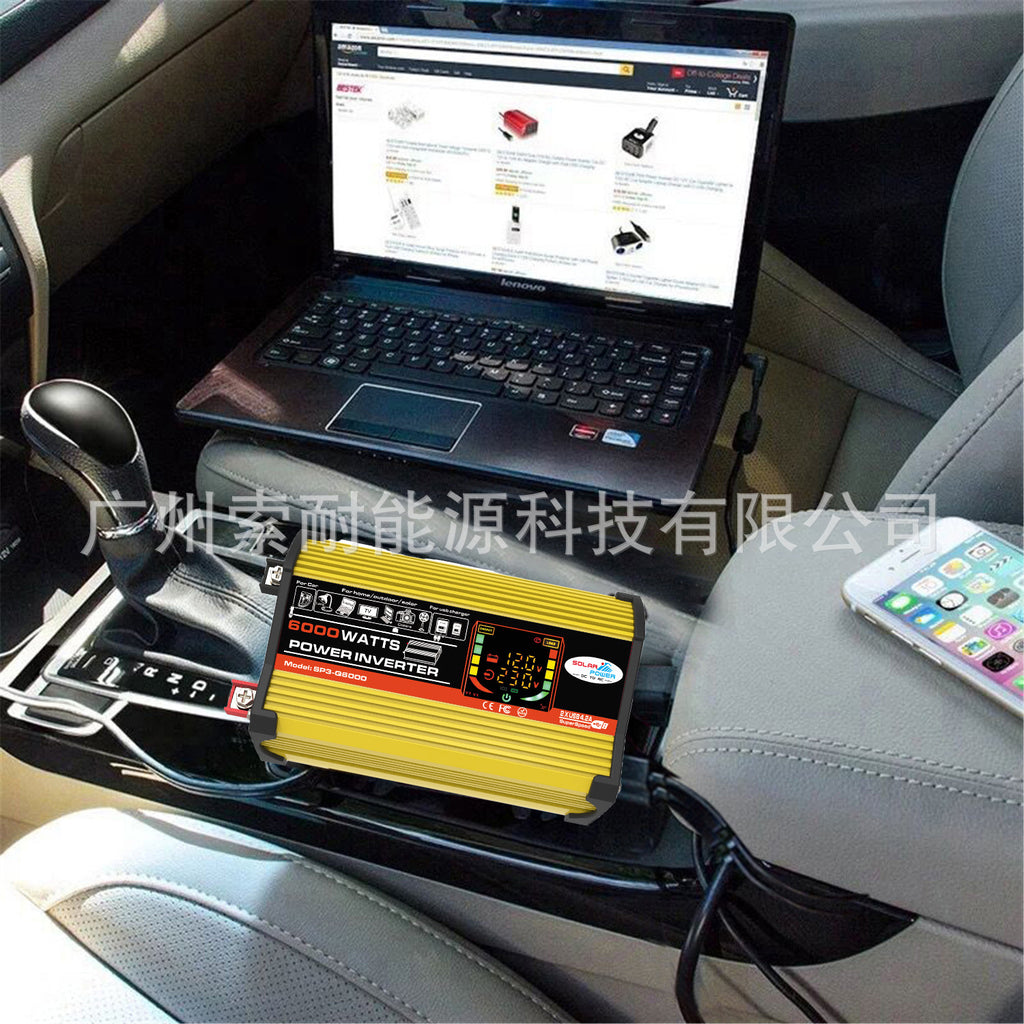 Legend Third Generation Car Inverter500W 12V Turn110V/220V Intelligent Digital Display Double USB inverter