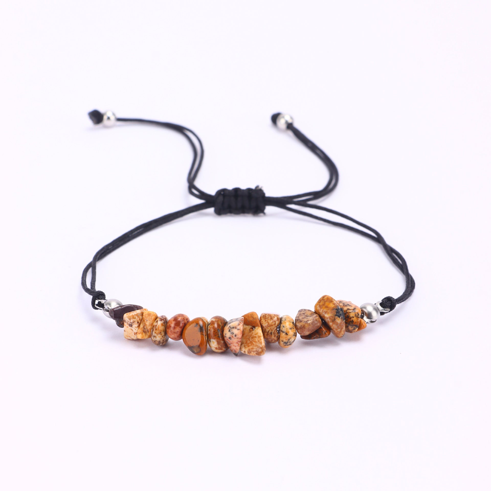 Women's Woven Crystal Stone Bracelet Women's Friendship Gift Simple Fashion Adjustable Amethyst Woven Bracelet