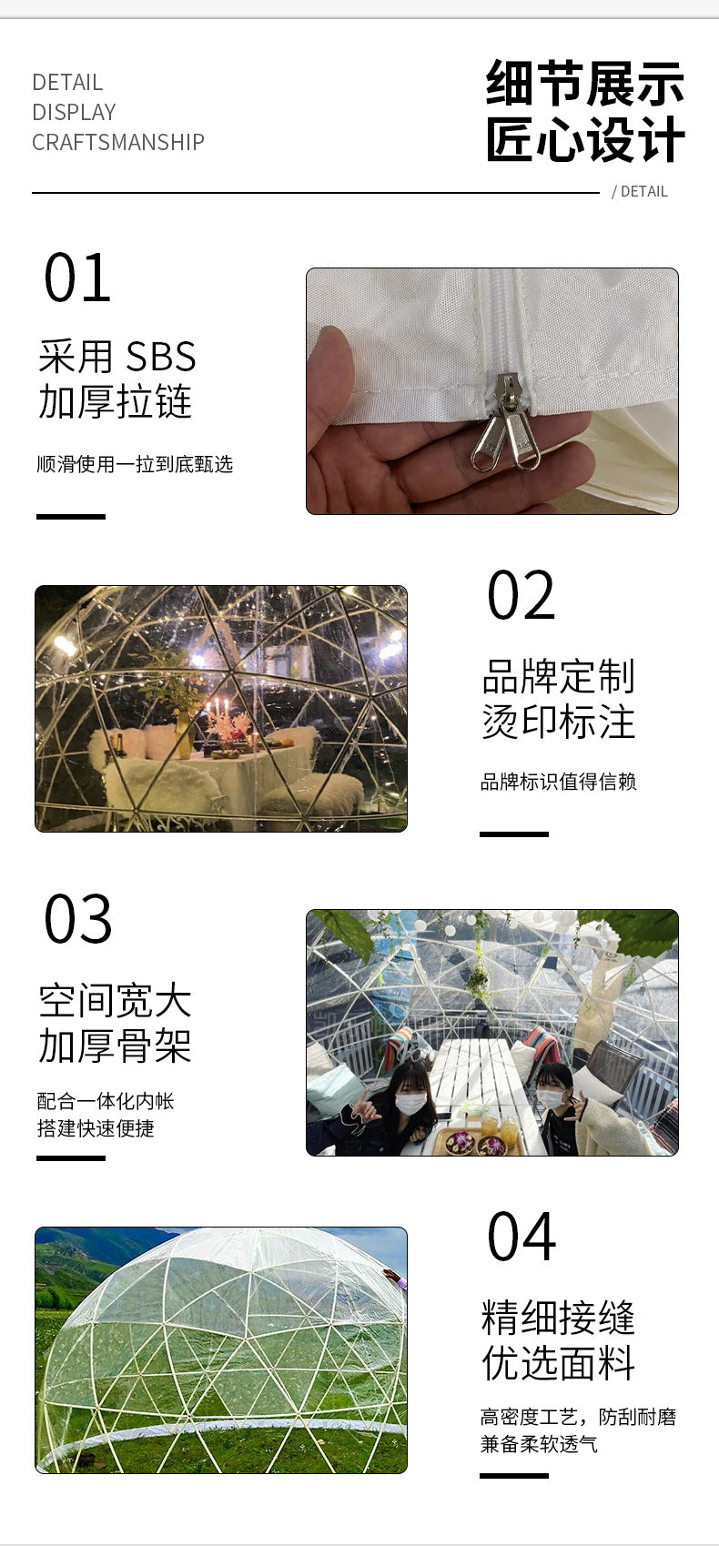 European-style Spherical Exhibition Starry Sky Tent Round Internet-famous Transparent Bubble House Outdoor Hotel Homestay Camping PC Tent