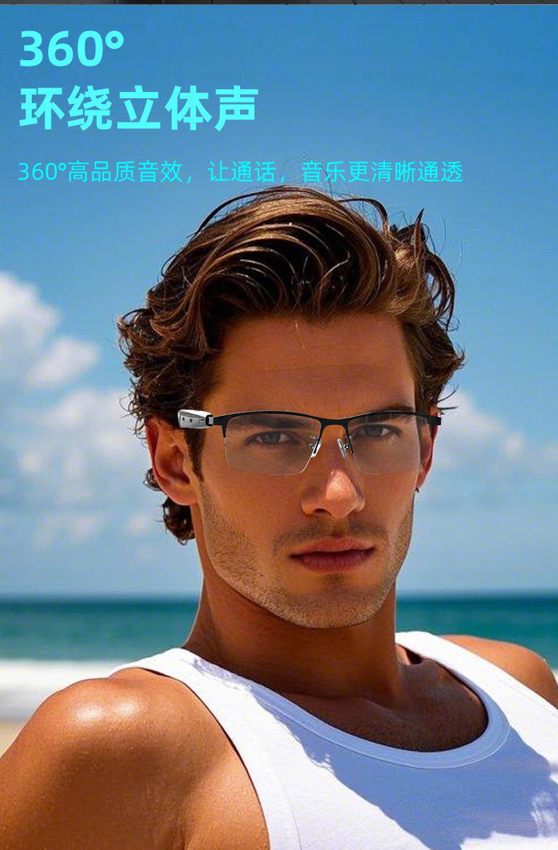 AI Bluetooth Smart Glasses Anti-Blue Light Translation Call Music Open-Ear Smart Bluetooth Glasses Headset