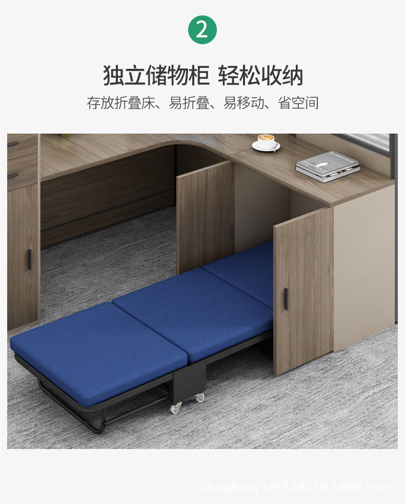 Office Desk Simple Modern Staff Desk with Rest Bed Employee Desk Furniture Partition Screen Cubicle