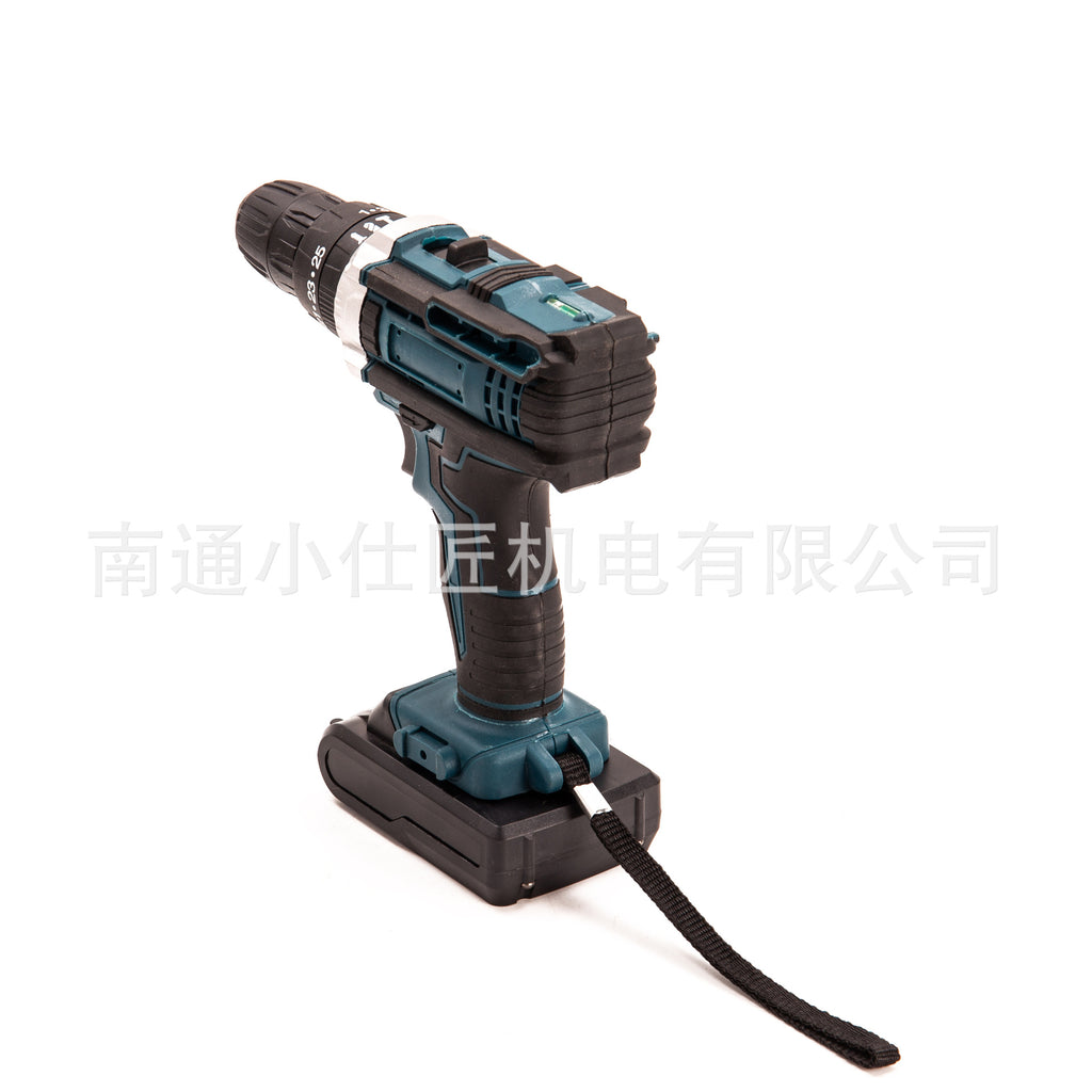 Cross-Border Cordless Drill One Battery One Charger Dual-Speed Brushless Rechargeable Impact Drill Household High Power Export Amazon Model
