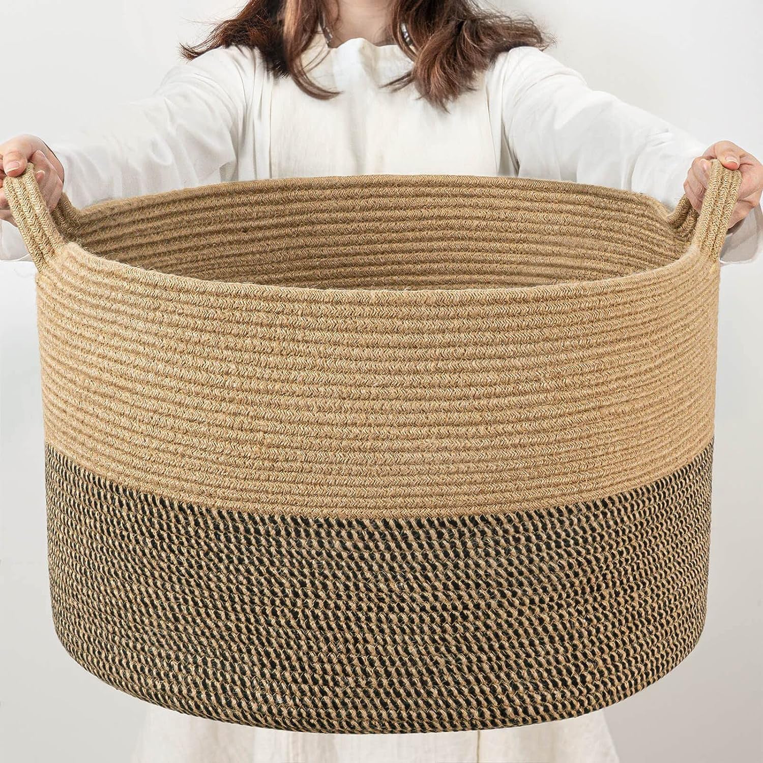 Woven Storage Basket Laundry Basket Dirty Clothes Basket Miscellaneous Children's Toy Organizer Foldable