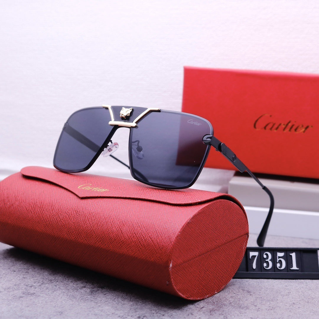 New Fashion Big Brand Sunglasses for Women Driving European and American Style Sunglasses for Men Rimless Cut Edge High-end Sunglasses