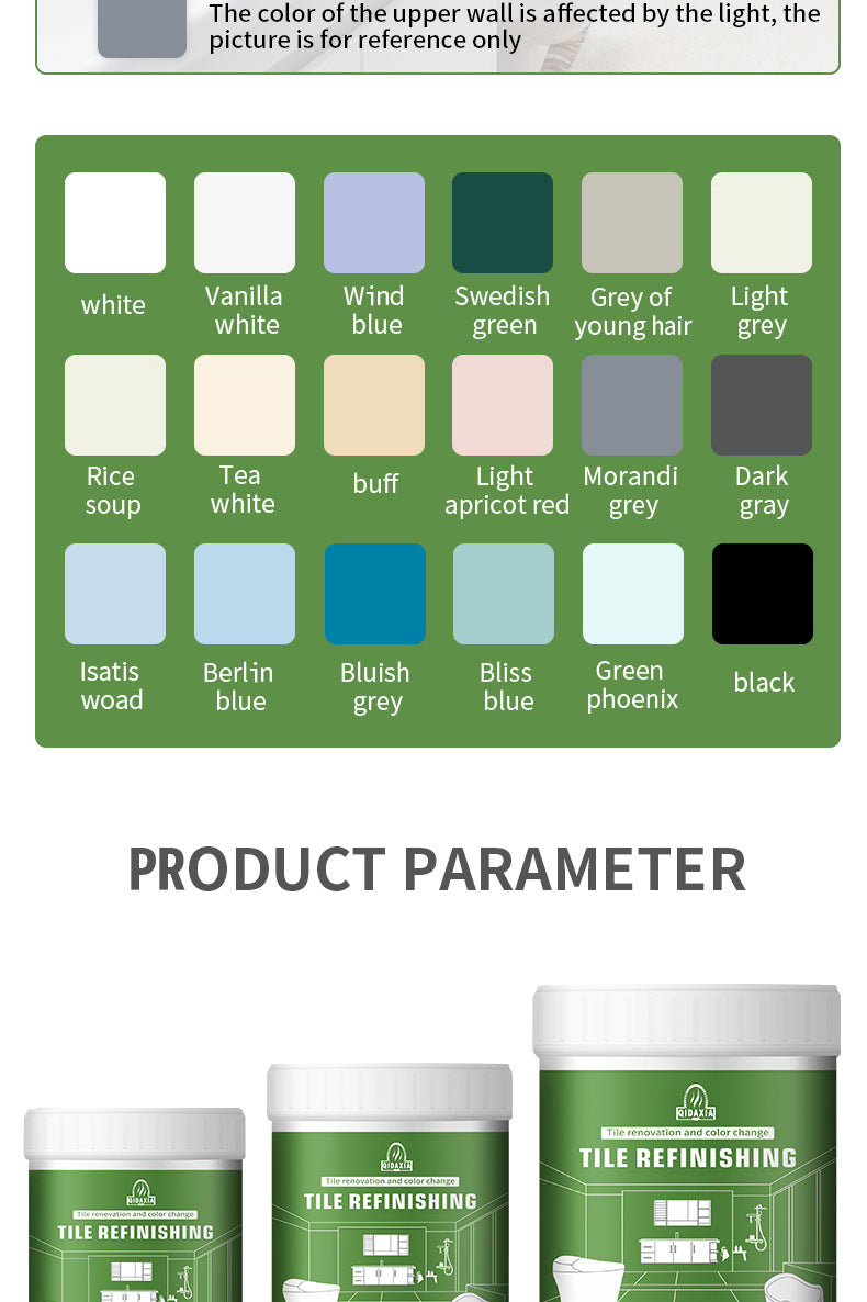 Xiyin Water-Based Tile Paint Bathroom Floor Tile Renovation Paint Special Paint Wear-Resistant Glass Color-Changing Paint Tile Paint