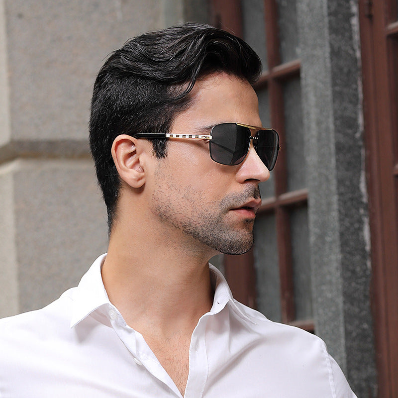 New style sunglasses for men ATTITUDE Vintage Square Frame Slingshot Sunglasses Trendy Men Street Style Fashion shades
