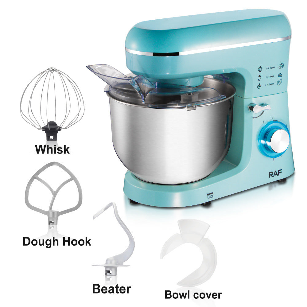 Chef Machine Fully Automatic Dough Mixer Kneading Stirring Milk Cap Egg Beater Desktop Commercial Small Multi-Functional5.5L