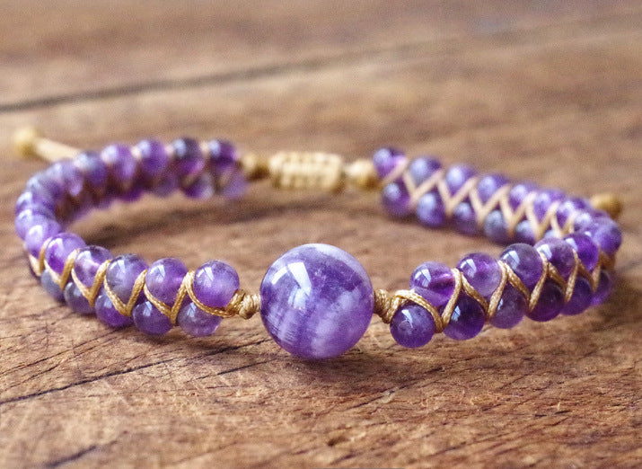 European and American fashion new white turquoise amethyst bracelet108Lotus Pendant Bracelet with Buddhist Beads