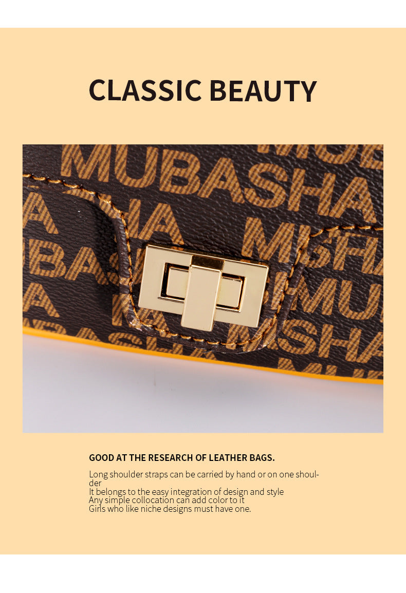 New Trendy Chain Bag for Women, Vintage Floral Shoulder Bag, Light Luxury Small Square Bag, Retro Stylish Crossbody Bag