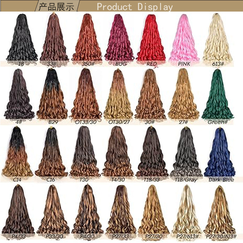 European and American Cross-Border Wig Braids Big Wave Curls French Curl Loose Wave Crochet Hair