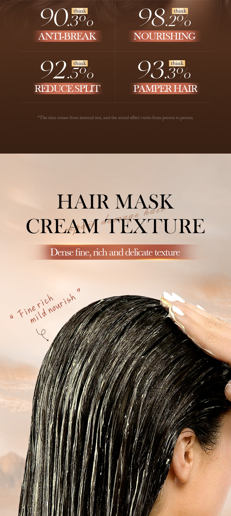 Full English Ginseng and Polygonum Multiflorum Hair Mask SADOER Nourishing Anti-Breakage Smooth Voluminous Hair Mask  Wholesale