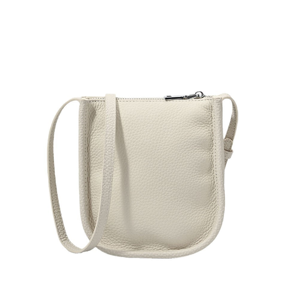 Genuine Leather Phone Bag Niche Fashion Small Bag for Women High-end Casual Simple Versatile Portable Shoulder Crossbody Bag