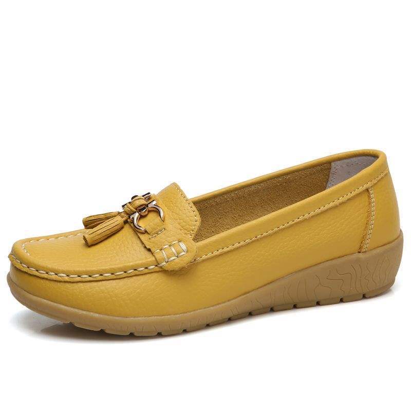 Women's Shoes Flat Soft Sole Thick Sole Loafers Thickened Nurse Shoes Rubber Sole Wedge Slip-On Women's Shoes