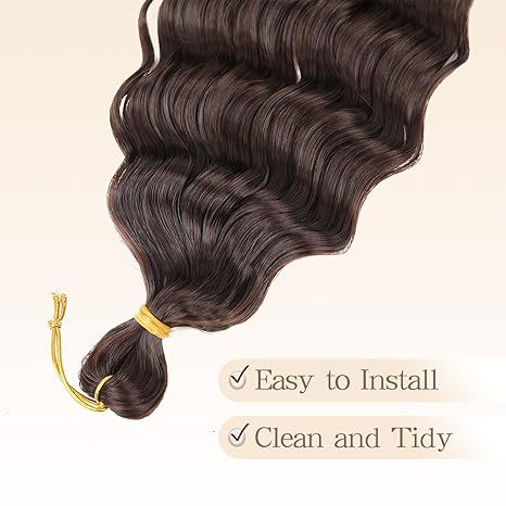 European and American Style Synthetic Hair Domestic Wig Crochet Hair Extensions Curly Hair Piece Deep Wave Bulk hair 30in120g