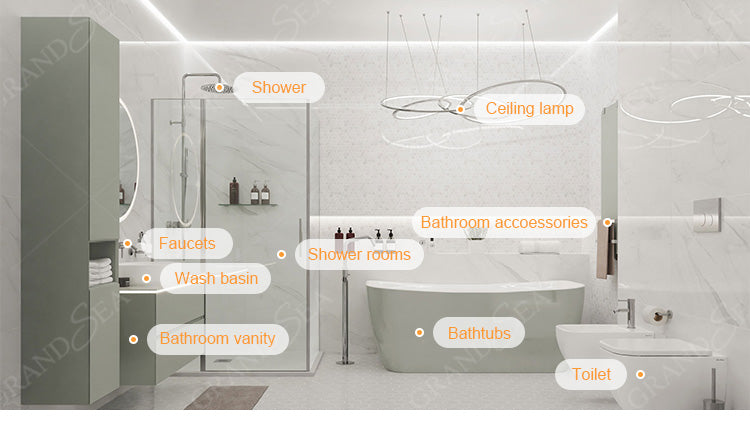 Modern Simple Design Bath Wall Mounted Bathroom Mirrored Vanity Cabinet With Ceramic Sink