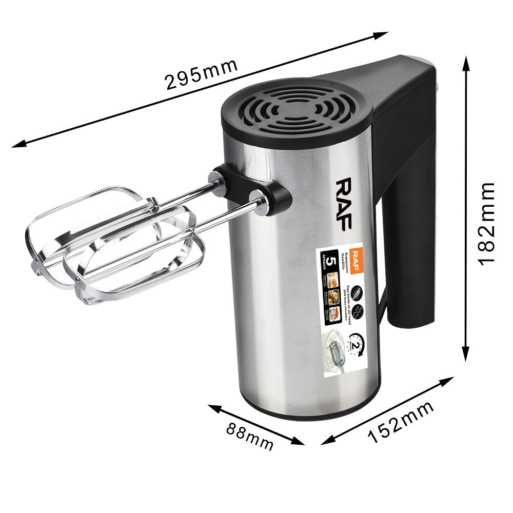 EU Standard Household Stainless Steel Egg Beater Electric Baking Cake Cream Whisk Handheld Mixer R.6629