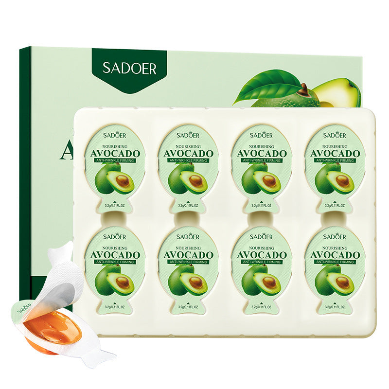 Sleep Mask SADOER Avocado Portable Smear-On Nourishing Anti-Wrinkle Freeze Mask Cross-Border Foreign Trade Wholesale