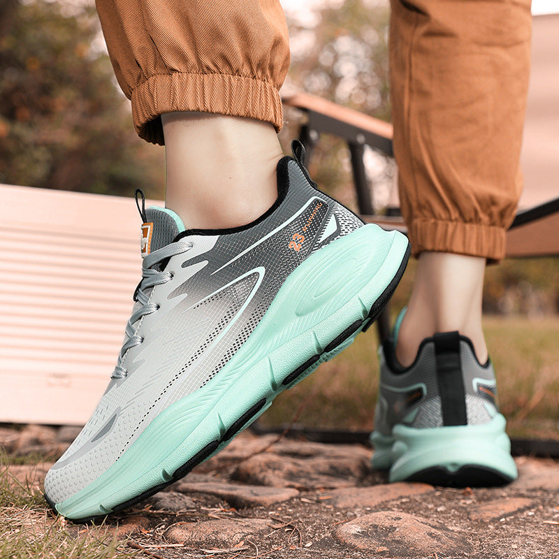 Large Size Leather Surface Fleece-Lined Thickened Warm Casual Sports Shoes Waterproof Non-Slip Cotton Shoes Real Explosive Carbon Plate Running Shoes