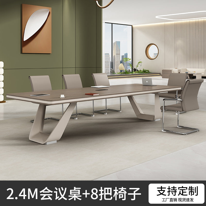 Conference Table Training Office Furniture Long Table Rectangular Table Office Large Simple Modern Meeting Table and Chair Set