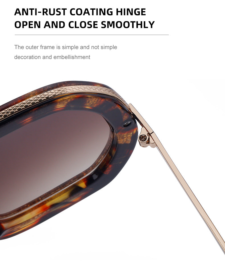 European and American Style Women's Sunglasses with Rhinestones, Irregular Polygonal Large Frame Sunglasses, Trendy High-End Glasses Wholesale