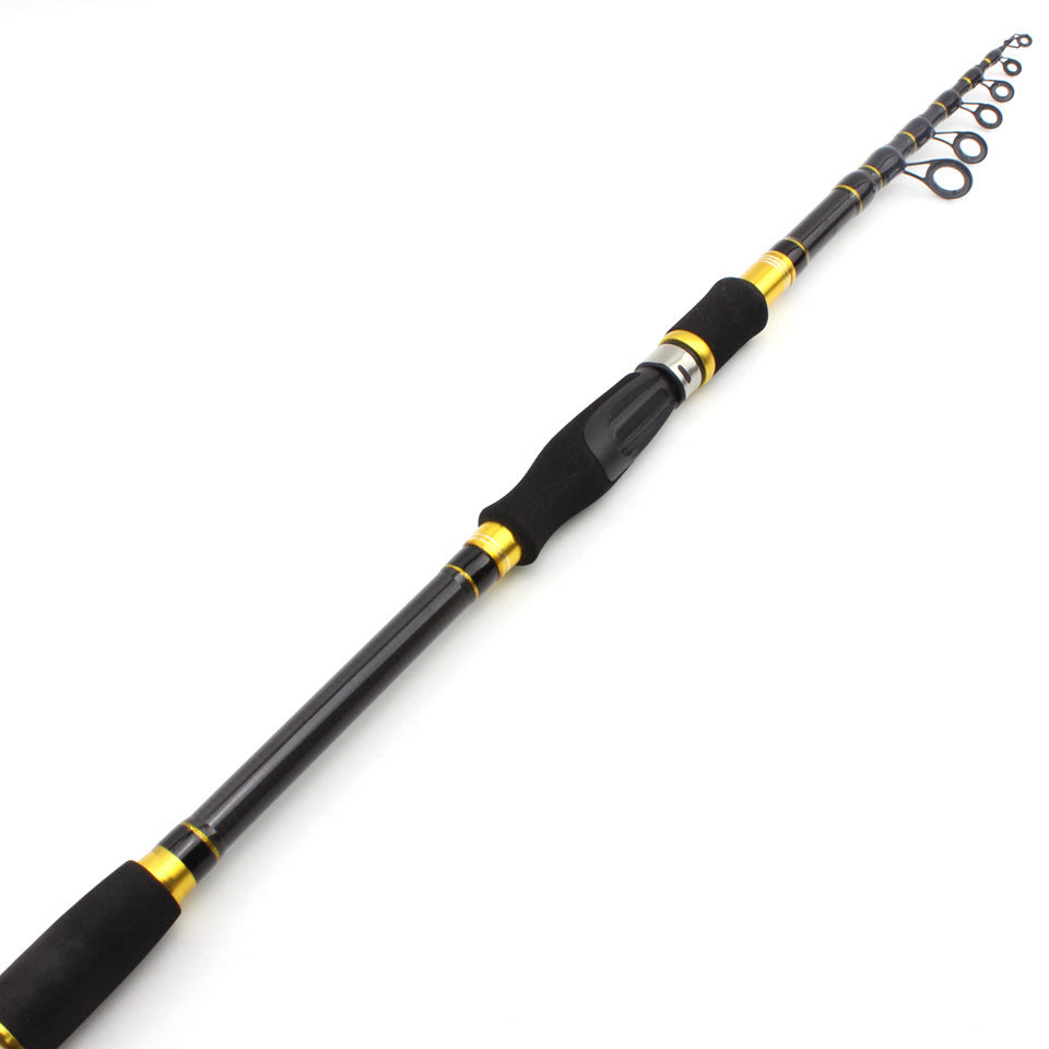 Retractable Lure Rod Carbon Fiber Fishing Rod Ultra-light Ultra-short Comfortable Handle European and American Popular Fishing Rod