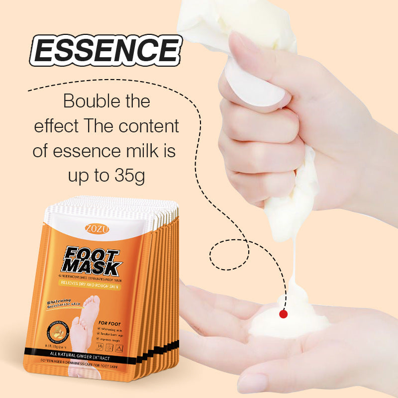 Ginger Foot Mask35g ZOZU Moisturizing, rejuvenating, and nourishing foot mask for cross-border foreign trade wholesale