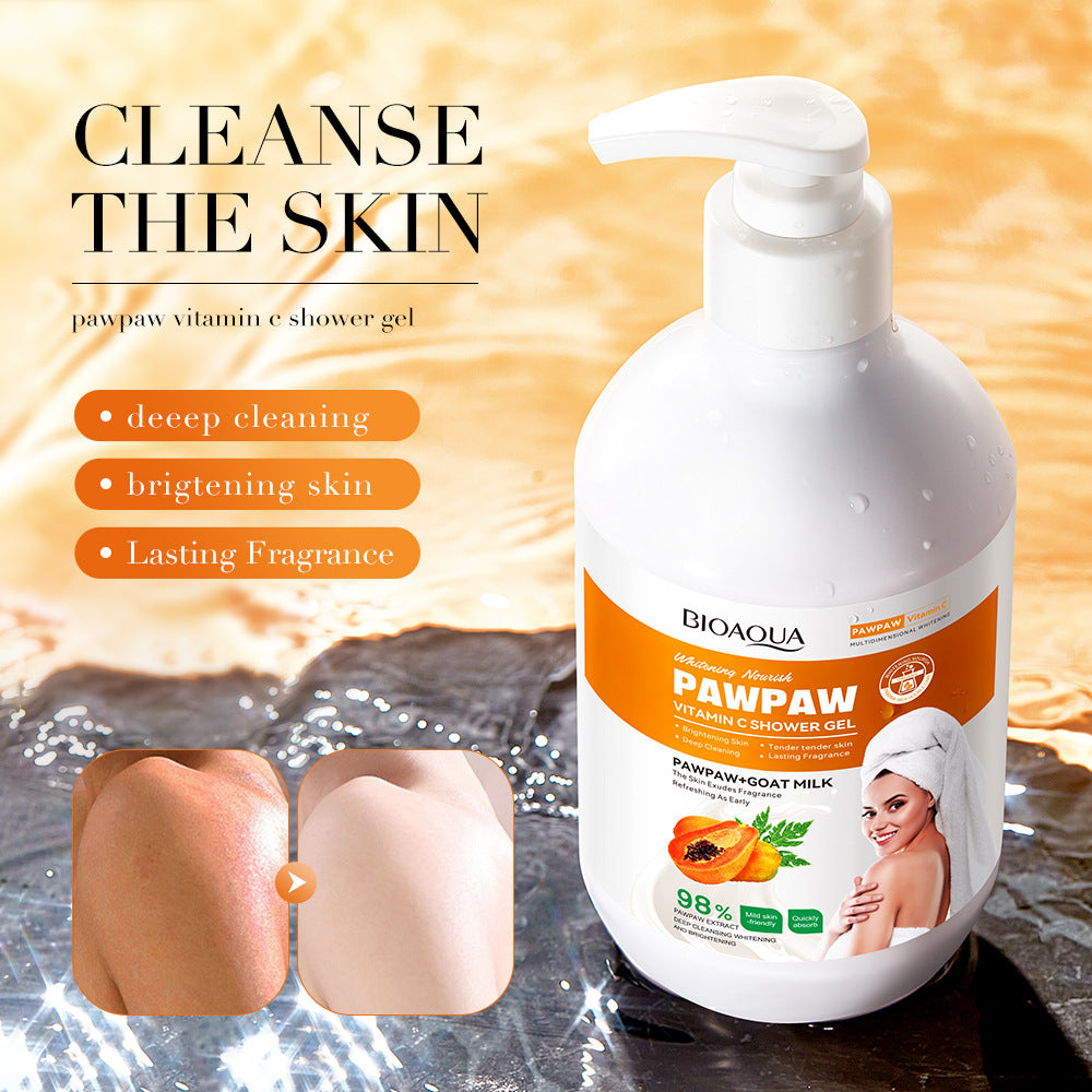 Papaya Body Wash480gBIOAOUA Vitamin C Cleansing and Moisturizing Body Wash Cross-Border Wholesale
