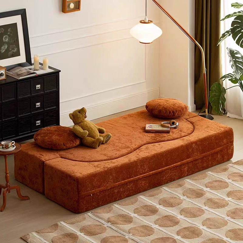 Whole Container Wholesale Vacuum Roll Pack Sofa Curved Modern Minimalist Minimalist Style Irregular Folding Compression Sofa Bed Shipping and tax not included