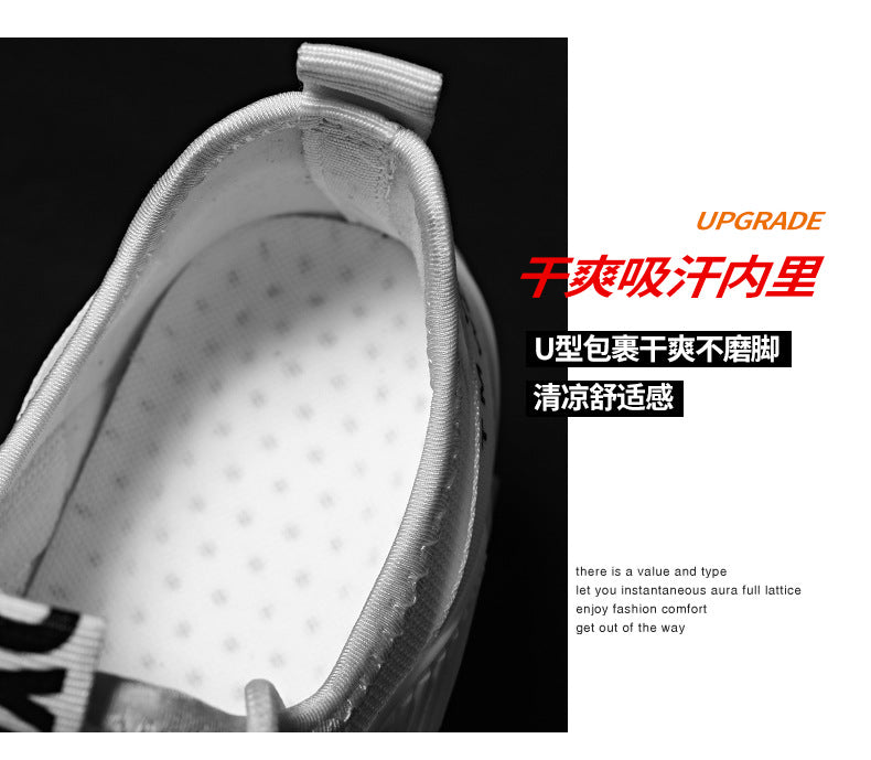 2025Summer New Men's Shoes Non-Slip Blade Shoes Men's Running Shoes Breathable Flyknit Mesh Shoes Sports Casual Shoes