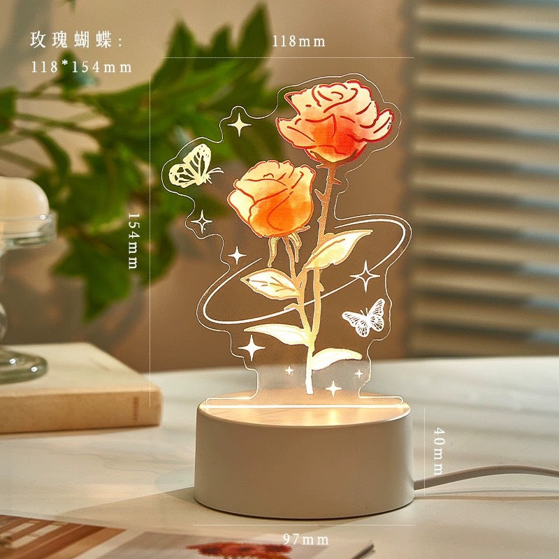 Tulip Night Light Flower Creative Gift Table Lamp Birthday Gift for Best Friend High-end Gift Customizable LOGO
