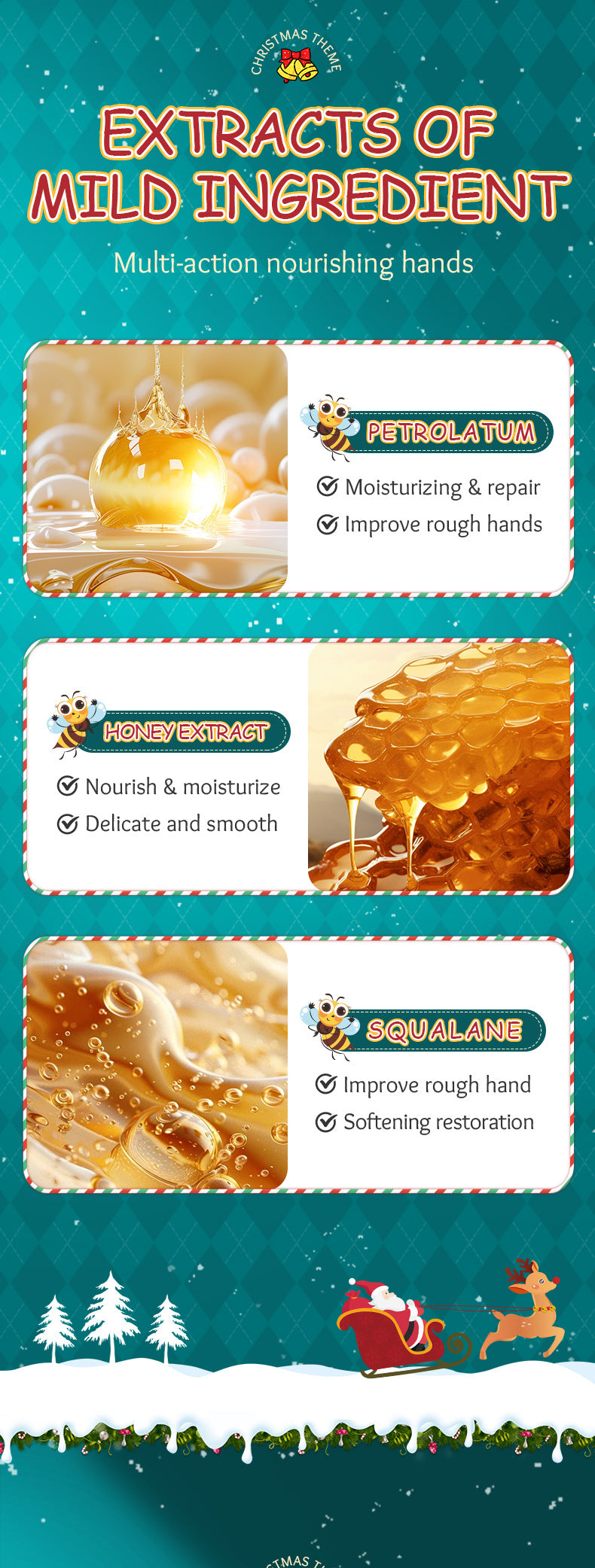 Honey Tender Hand Cream30g SADOER Skin Rejuvenation Hand Cream for Autumn and Winter Cross-Border Wholesale