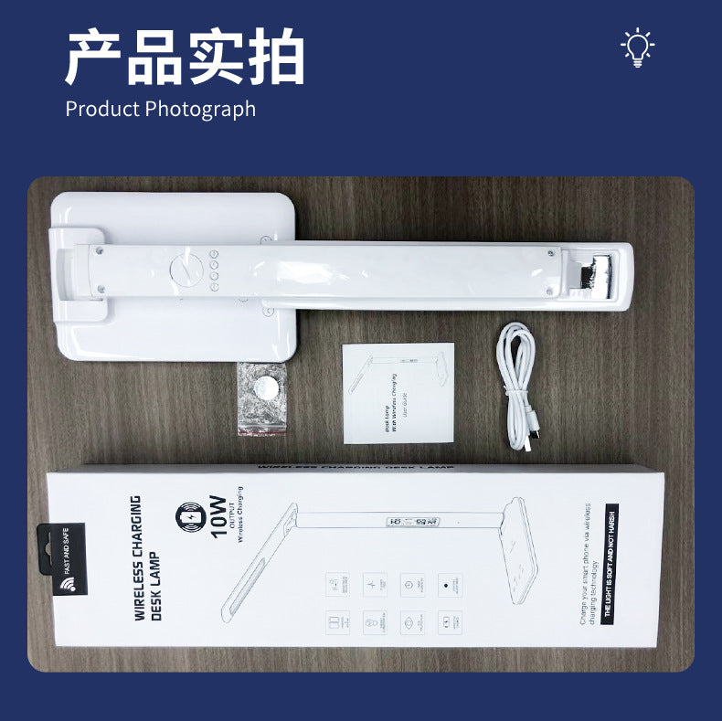 Hot-Selling Reading Desk Lamp Smart Touch Night Light3Color Adjustment LED Wireless Charging Eye Protection Desk Lamp Wholesale