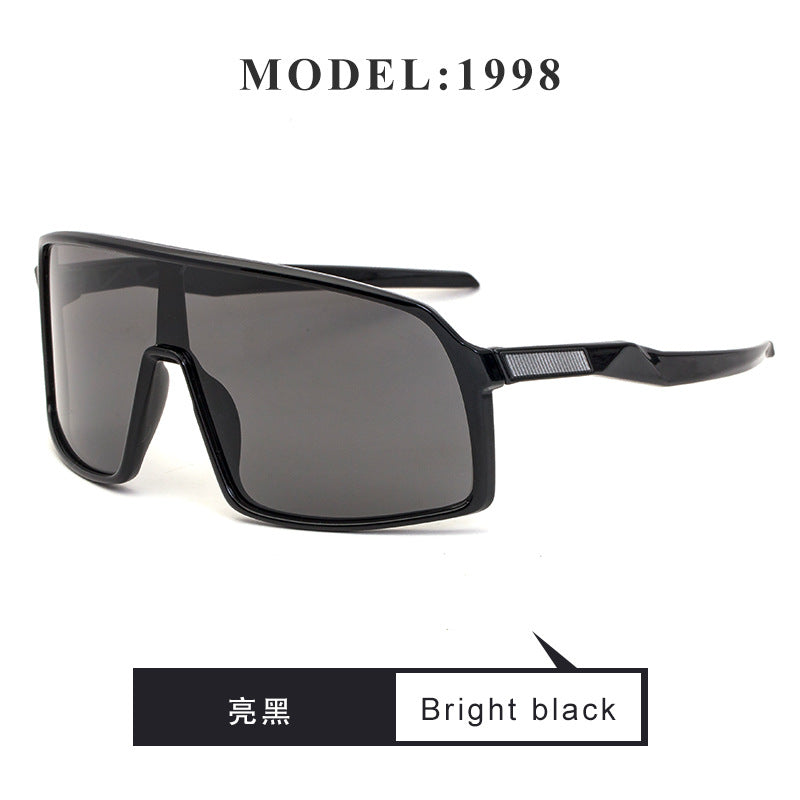 Polarized Sports Sunglasses for Women, European and American Fashion, Windproof Outdoor Cycling Sunglasses, Integrated Colorful Men's Trendy Fishing Glasses