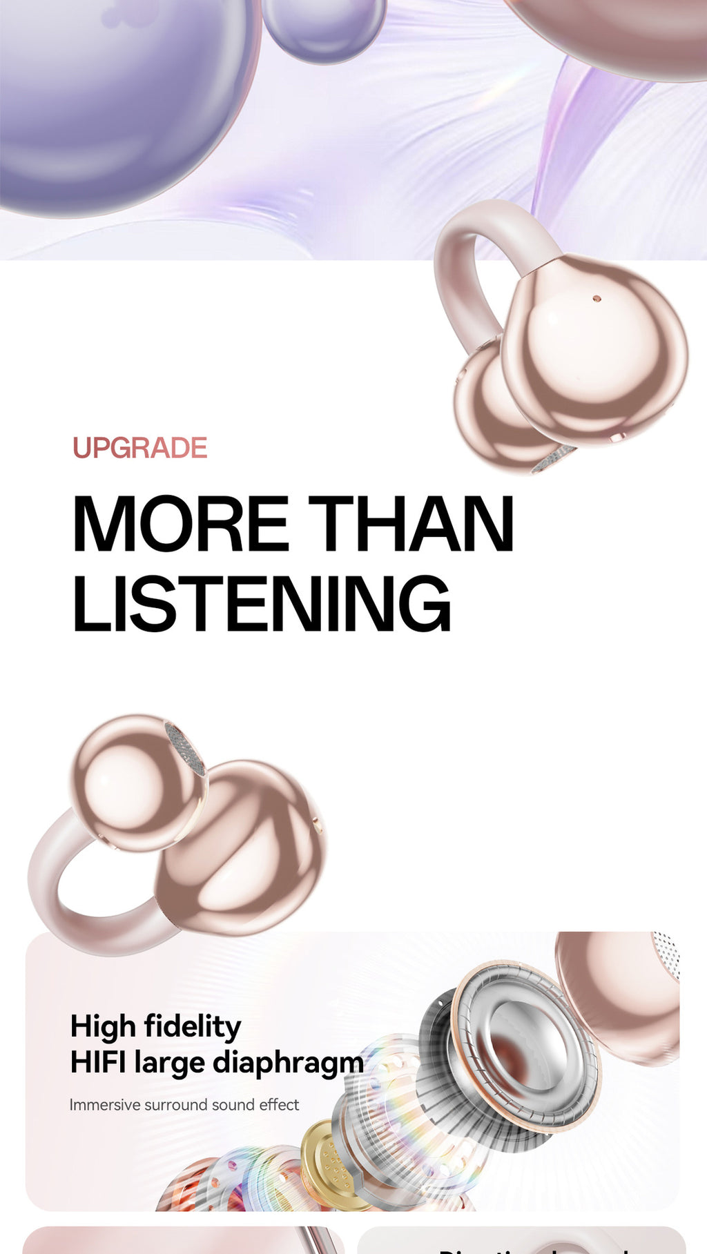 New E-commerce Model M106Simple Heart Long Battery Life High Appearance Mini Bag Style Wireless Bluetooth Earphones