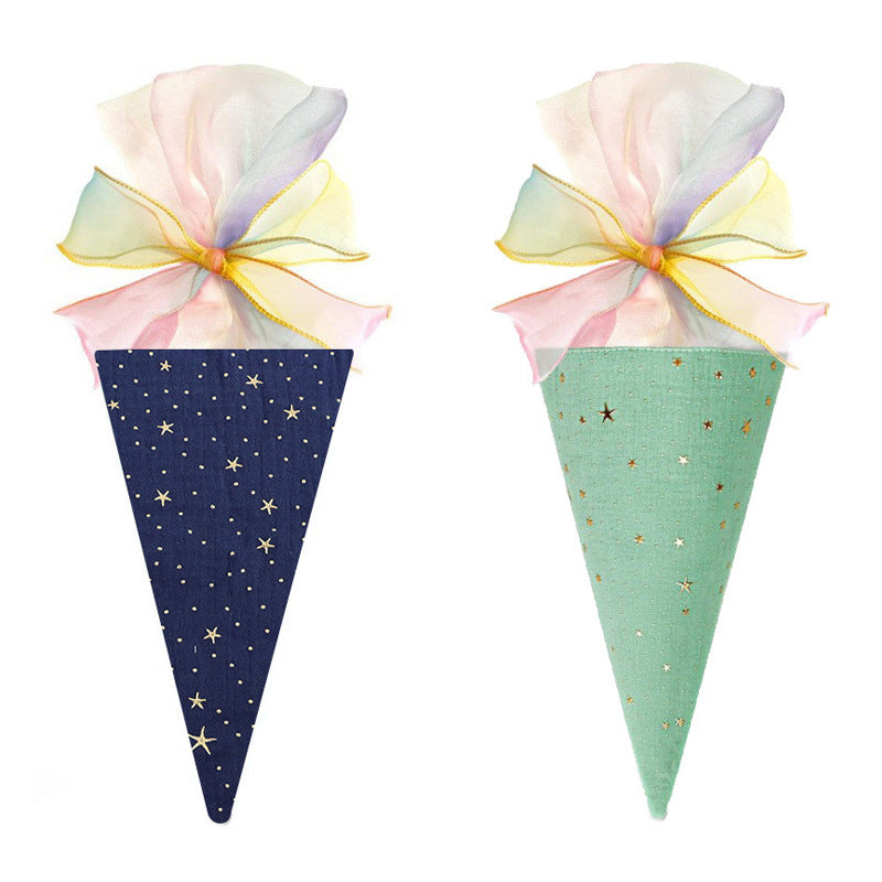 Back-to-School Season Colorful Ice Cream Cone Children's Accessories Gift Bowknot Souvenir Girl Back-to-School Season Creative Gift