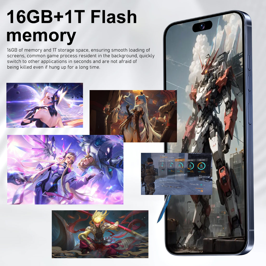 i15Pro Max In-stock New Android Smartphone16+1T Low Price(Popular)