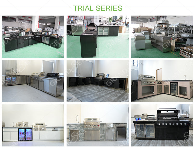 BBQ Built in Outdoor Kitchen Island Outdoor Kitchen Cabinet Grill Stone With Cover