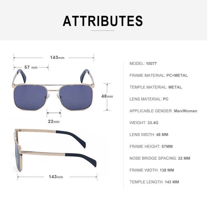 Men's Sunglasses Driving Fashion Internet Celebrity David Same Style Square Frame Sunglasses Men's Trendy Outdoor Hiking Glasses shades