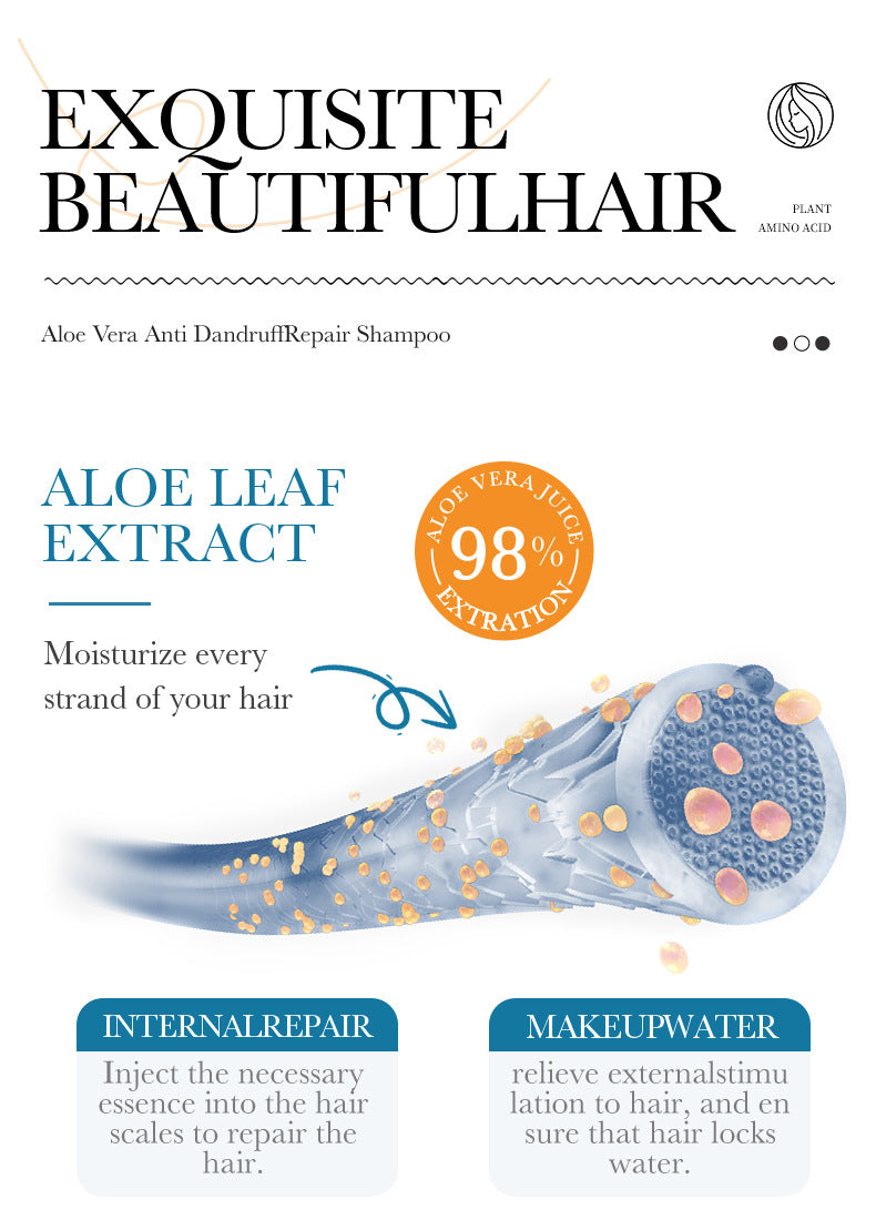 Aloe Vera Shampoo500ml SADOER Hydrating, cleansing, refreshing conditioner  foreign trade wholesale